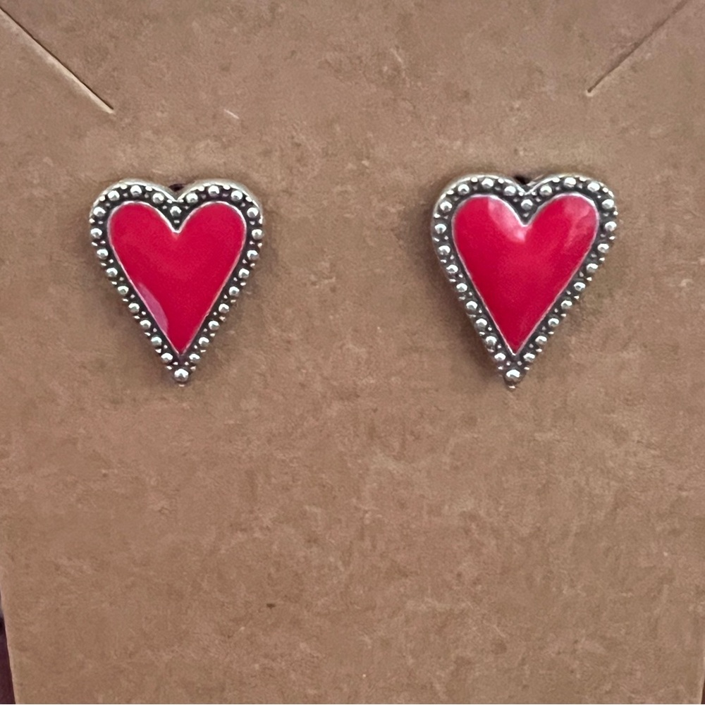 Brighton Heart-Shaped Red Earrings